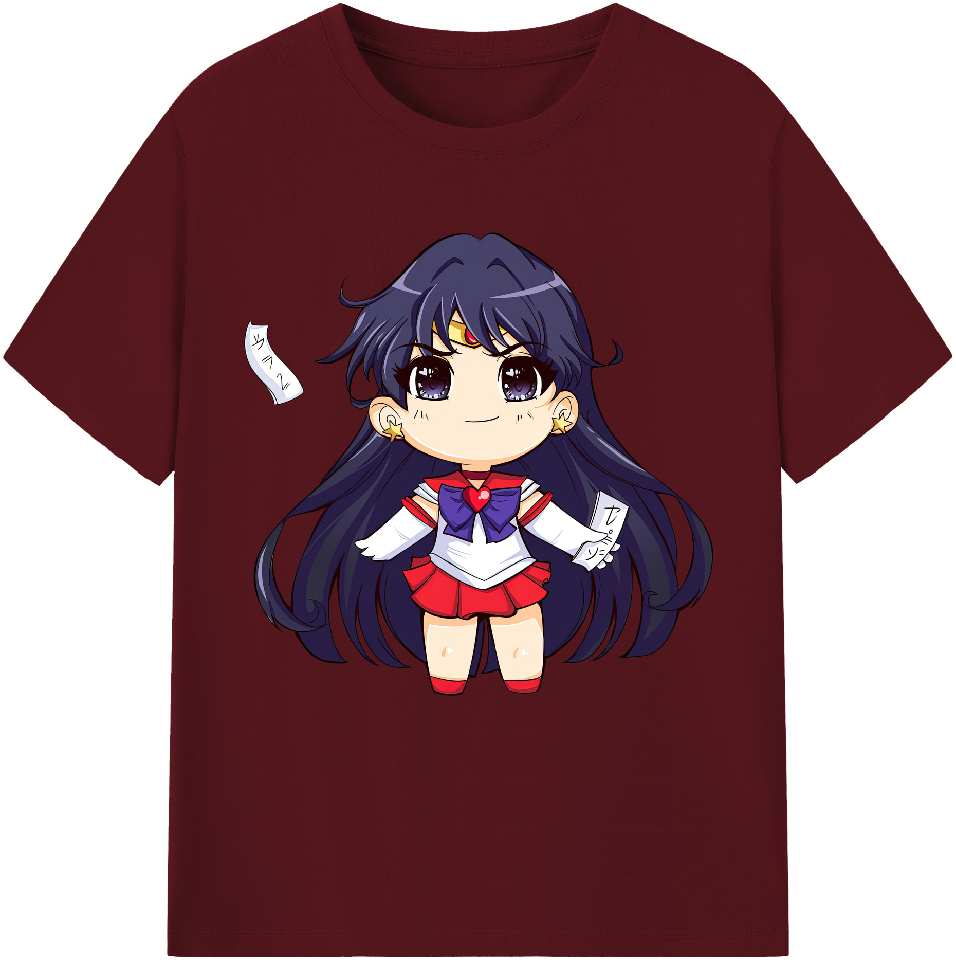 （画像用） 美少女戦士セーラームーン 火野レイ ひの レイ Sailor Moon Hino Rei （セーラーマーズ,Sailor Mars） 綿100％半袖Tシャツ（フロントプリント）
